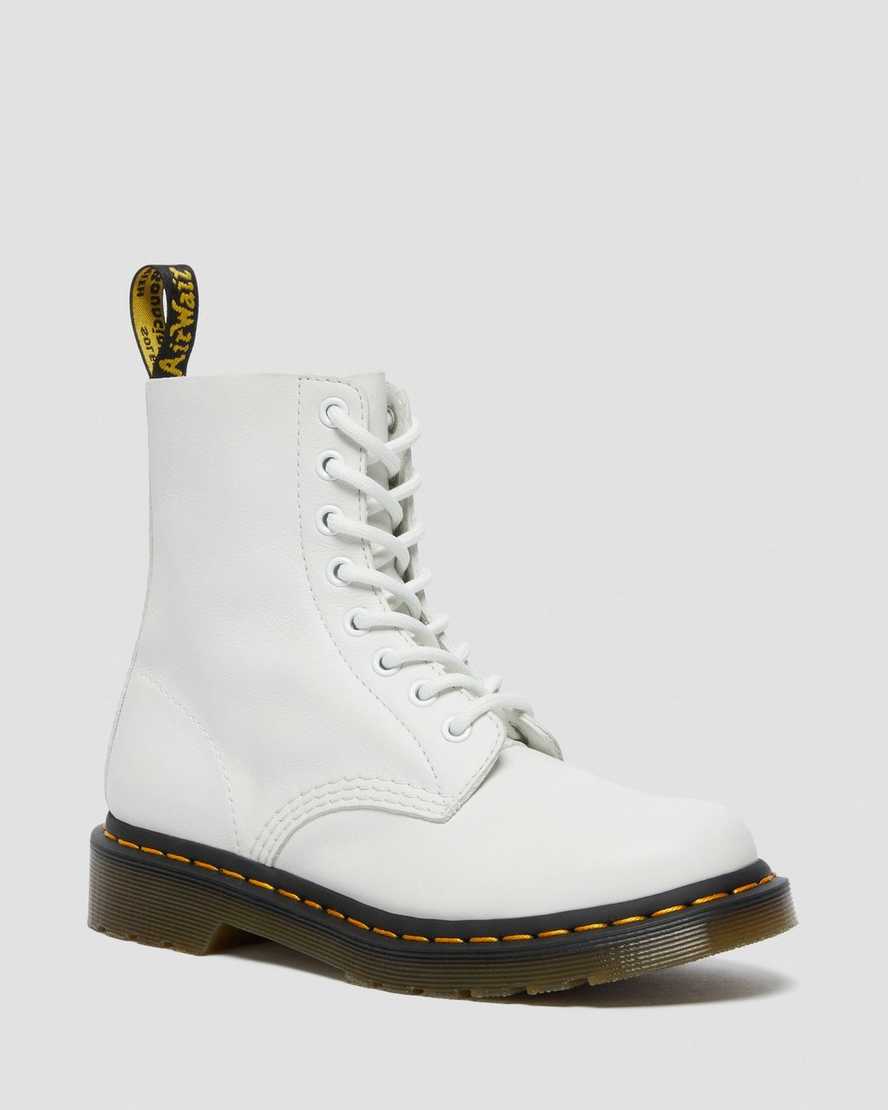 Dr. Martens 1460 Pascal Virginia Nahka Naisten Originals Nilkkurit - Valkoinen Nilkkurit [509-HFDNJO